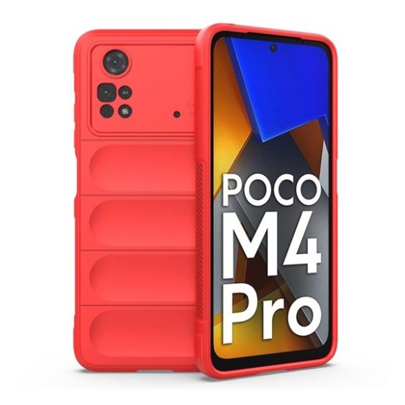 Xiaomi Poco M4 Pro 4G, Szilikon tok, közepesen ütésálló, 3D minta, piros