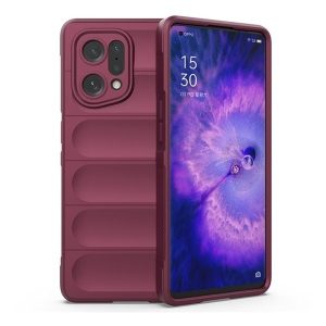 Oppo Find X5, Szilikon tok, közepesen ütésálló, 3D minta, bordó