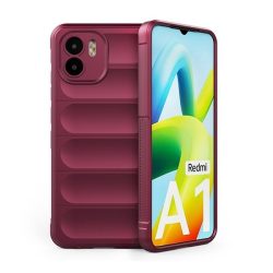  Xiaomi Redmi A1 / A2, Szilikon tok, közepesen ütésálló, 3D minta, bordó