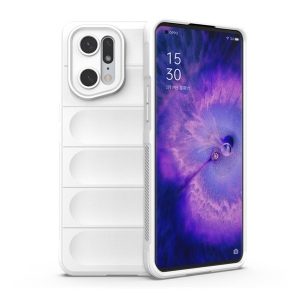 Oppo Find X5 Pro, Szilikon tok, közepesen ütésálló, 3D minta, fehér