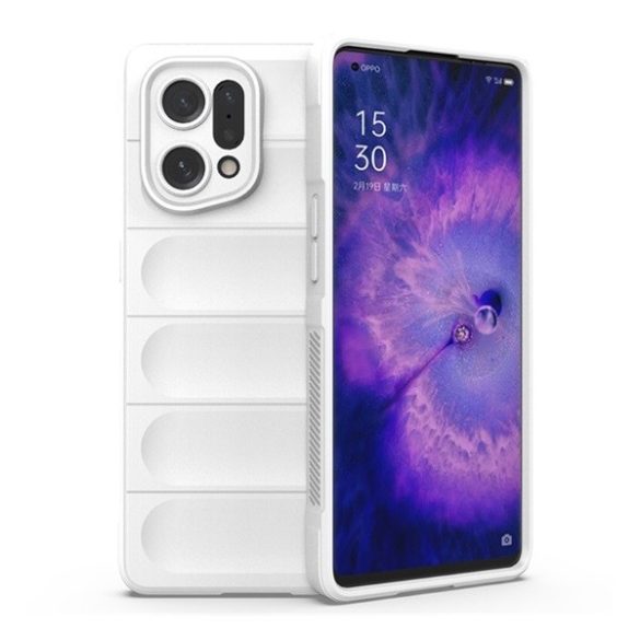 Oppo Find X5, Szilikon tok, közepesen ütésálló, 3D minta, fehér