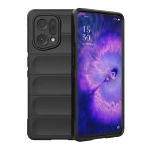 Oppo Find X5, Szilikon tok, közepesen ütésálló, 3D minta, fekete