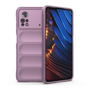 Xiaomi Poco X4 Pro 5G, Szilikon tok, közepesen ütésálló, 3D minta, lila