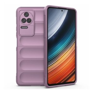 Xiaomi Redmi K40S 5G / Poco F4 5G, Szilikon tok, közepesen ütésálló, 3D minta, lila