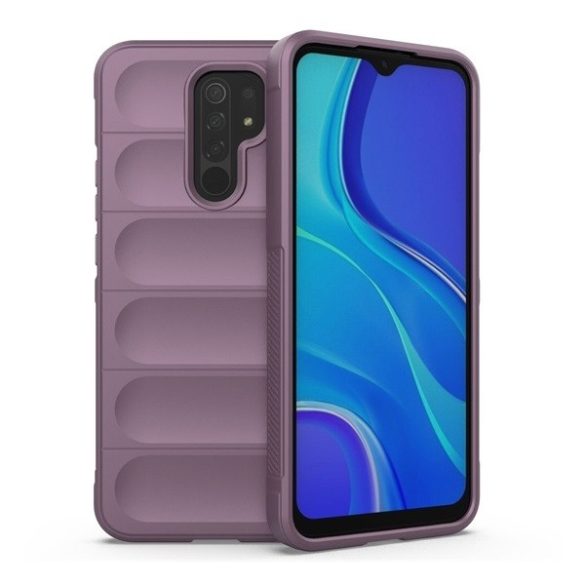 Xiaomi Redmi 9, Szilikon tok, közepesen ütésálló, 3D minta, lila