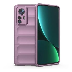 Xiaomi 12 Pro / 12 Pro (Dimensity) / 12S Pro, Szilikon tok, közepesen ütésálló, 3D minta, lila