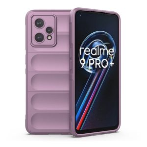 Realme 9 4G / 9 Pro Plus, Szilikon tok, közepesen ütésálló, 3D minta, lila