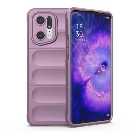 Oppo Find X5 Pro, Szilikon tok, közepesen ütésálló, 3D minta, lila