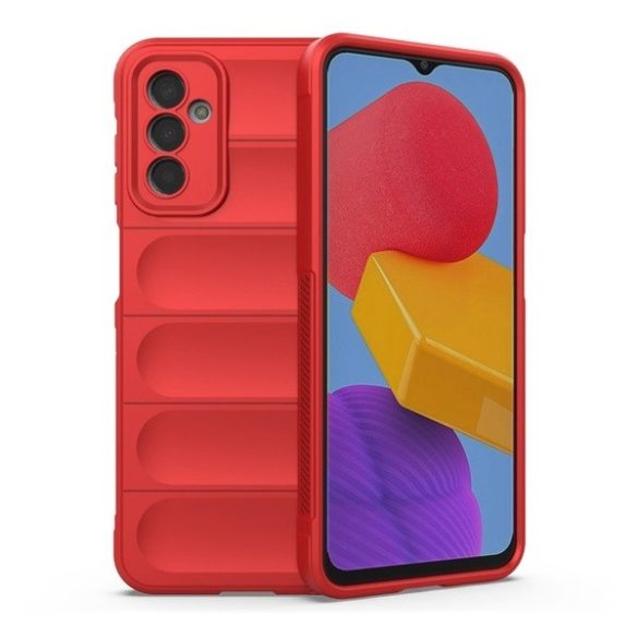 Samsung Galaxy M23 5G SM-M236B, Szilikon tok, közepesen ütésálló, 3D minta, piros
