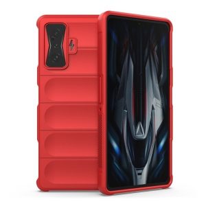 Xiaomi Poco F4 GT, Szilikon tok, közepesen ütésálló, 3D minta, piros