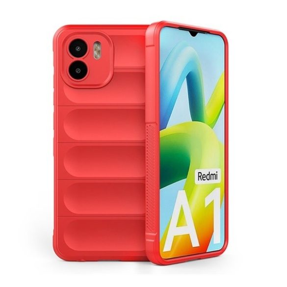 Xiaomi Redmi A1 / A2, Szilikon tok, közepesen ütésálló, 3D minta, piros