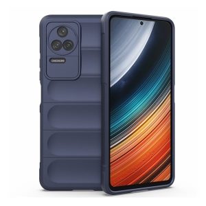 Xiaomi Redmi K40S 5G / Poco F4 5G, Szilikon tok, közepesen ütésálló, 3D minta, sötétkék