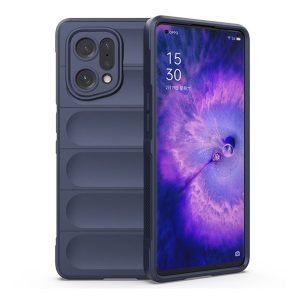 Oppo Find X5, Szilikon tok, közepesen ütésálló, 3D minta, sötétkék