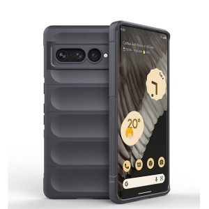 Google Pixel 7 Pro, Szilikon tok, közepesen ütésálló, 3D minta, sötétszürke