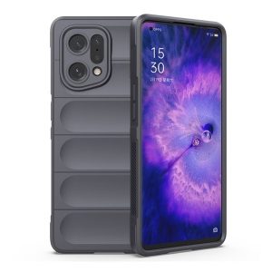 Oppo Find X5, Szilikon tok, közepesen ütésálló, 3D minta, sötétszürke