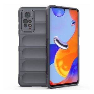 Xiaomi Redmi Note 11 Pro / Note 11 Pro 5G / Note 11E Pro / Note 12 Pro 4G, Szilikon tok, közepesen ütésálló, 3D minta, sötétszürke