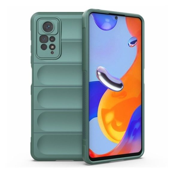 Xiaomi Redmi Note 11 Pro / Note 11 Pro 5G / Note 11E Pro / Note 12 Pro 4G, Szilikon tok, közepesen ütésálló, 3D minta, sötétzöld