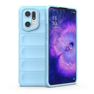 Oppo Find X5 Pro, Szilikon tok, közepesen ütésálló, 3D minta, világoskék