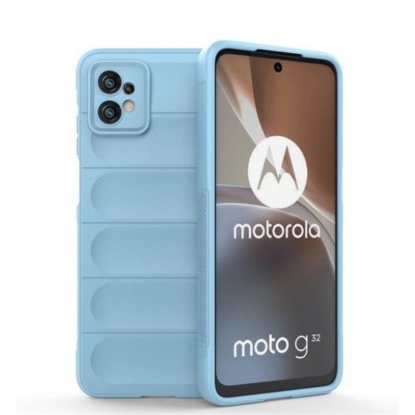 Motorola Moto G32, Szilikon tok, közepesen ütésálló, 3D minta, világoskék