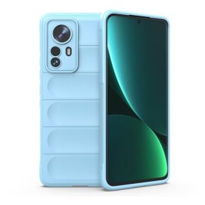 Xiaomi 12 Pro / 12 Pro (Dimensity) / 12S Pro, Szilikon tok, közepesen ütésálló, 3D minta, világoskék