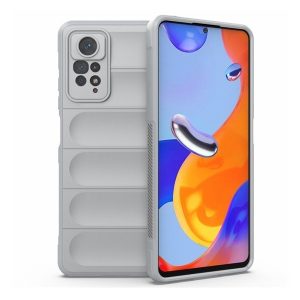 Xiaomi Redmi Note 11 Pro / Note 11 Pro 5G / Note 11E Pro / Note 12 Pro 4G, Szilikon tok, közepesen ütésálló, 3D minta, világosszürke