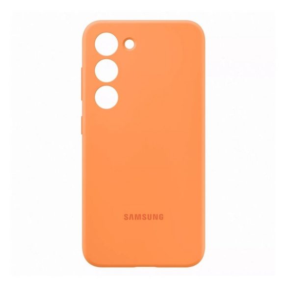 Samsung Galaxy S23 SM-S911, Szilikon tok, narancssárga, gyári