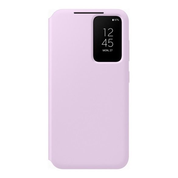 Samsung Galaxy S23 SM-S911, Oldalra nyíló tok, hívás mutatóval, kártyatartóval, Smart View Wallet, lila, gyári
