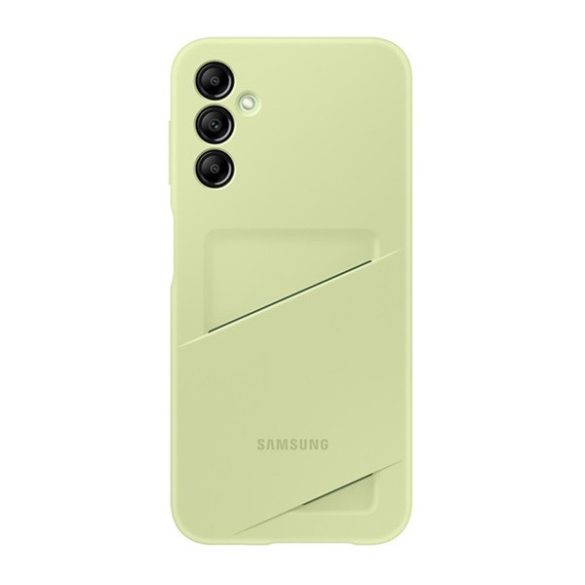 Samsung Galaxy A14 5G SM-A146B, Szilikon tok, kártyatartóval, zöld, gyári