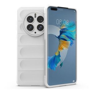 Huawei Mate 50 Pro, Szilikon tok, közepesen ütésálló, 3D minta, fehér