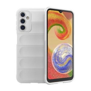 Samsung Galaxy A14 4G / A14 5G SM-A145F / A146B, Szilikon tok, közepesen ütésálló, 3D minta, fehér