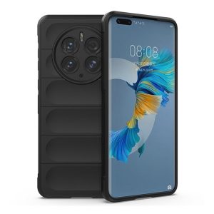 Huawei Mate 50 Pro, Szilikon tok, közepesen ütésálló, 3D minta, fekete