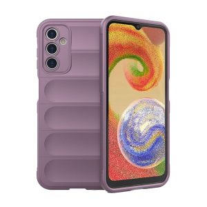 Samsung Galaxy A14 4G / A14 5G SM-A145F / A146B, Szilikon tok, közepesen ütésálló, 3D minta, lila