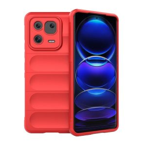 Xiaomi 13 Pro, Szilikon tok, közepesen ütésálló, 3D minta, piros