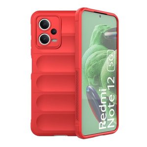 Xiaomi Redmi Note 12 5G / Poco X5 5G, Szilikon tok, közepesen ütésálló, 3D minta, piros