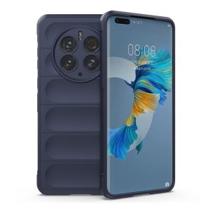 Huawei Mate 50 Pro, Szilikon tok, közepesen ütésálló, 3D minta, sötétkék