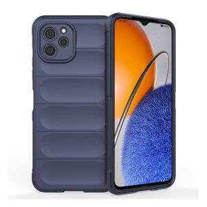 Huawei Nova Y61, Szilikon tok, közepesen ütésálló, 3D minta, sötétkék