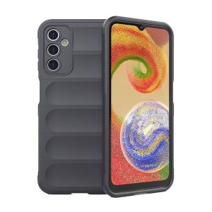 Samsung Galaxy A14 4G / A14 5G SM-A145F / A146B, Szilikon tok, közepesen ütésálló, 3D minta, sötétszürke