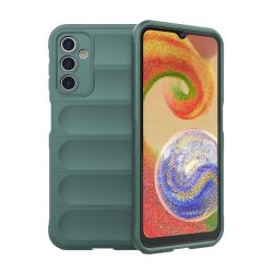   Samsung Galaxy A14 4G / A14 5G SM-A145F / A146B, Szilikon tok, közepesen ütésálló, 3D minta, sötétzöld