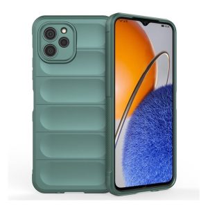 Huawei Nova Y61, Szilikon tok, közepesen ütésálló, 3D minta, sötétzöld