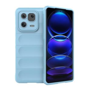 Xiaomi 13 Pro, Szilikon tok, közepesen ütésálló, 3D minta, világoskék