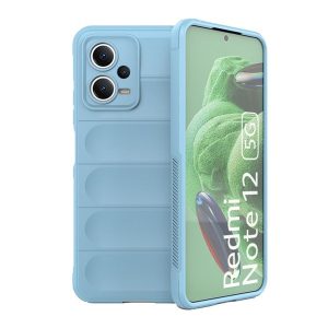 Xiaomi Redmi Note 12 5G / Poco X5 5G, Szilikon tok, közepesen ütésálló, 3D minta, világoskék