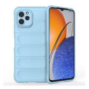 Huawei Nova Y61, Szilikon tok, közepesen ütésálló, 3D minta, világoskék