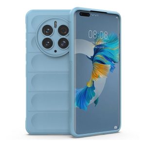 Huawei Mate 50 Pro, Szilikon tok, közepesen ütésálló, 3D minta, világoskék