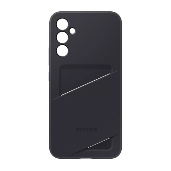 Samsung Galaxy A34 5G SM-A346B, Szilikon tok, kártyatartóval, fekete, gyári