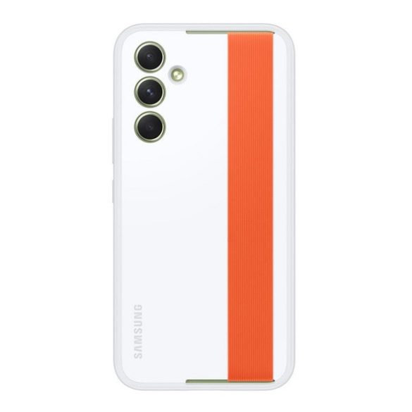 Samsung Galaxy A54 5G SM-A546B, Szilikon tok, kézpánttal, fehér, gyári