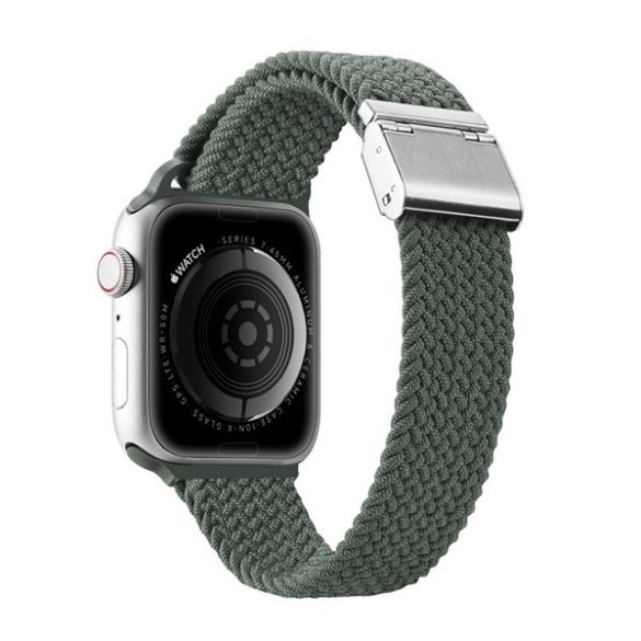 Apple Watch 1-6, SE, SE (2022) (38 / 40 mm) / Watch 7-8 (41 mm), textíl pótszíj, állítható, Dux Ducis Mixture, zöld