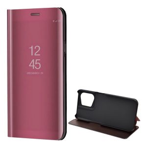 Oppo Reno8 5G, Oldalra nyíló tok, hívás mutatóval, Smart View Cover, vörösarany (utángyártott)