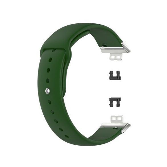 Huawei Watch Fit, szilikon pótszíj, sötétzöld