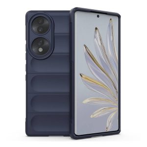 Huawei Honor 70, Szilikon tok, közepesen ütésálló, 3D minta, sötétkék