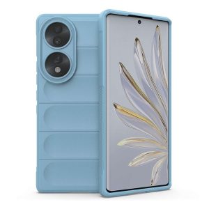 Huawei Honor 70, Szilikon tok, közepesen ütésálló, 3D minta, világoskék